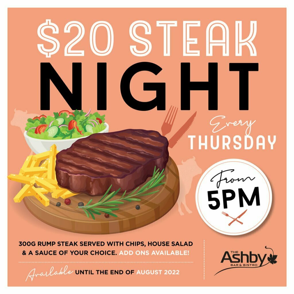 $20 Steak Night - The Ashby Bar & Bistro